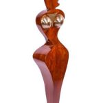 Frauenkoerper Reminiszenz an Picasso - Stahlblech, Roststruktur mit Klarlack beschichtet (Hoehe, 1,65 m) Frauenkoerper Reminiszenz an Picasso