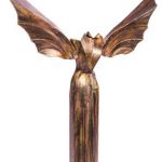 Engelfrau - Bewegt allansichtige Figur, aus filigranem Stahlblech gearbeitet (auf Anfrage mit Beleuchtung) (Hoehe 1,30 m) Engelfrau